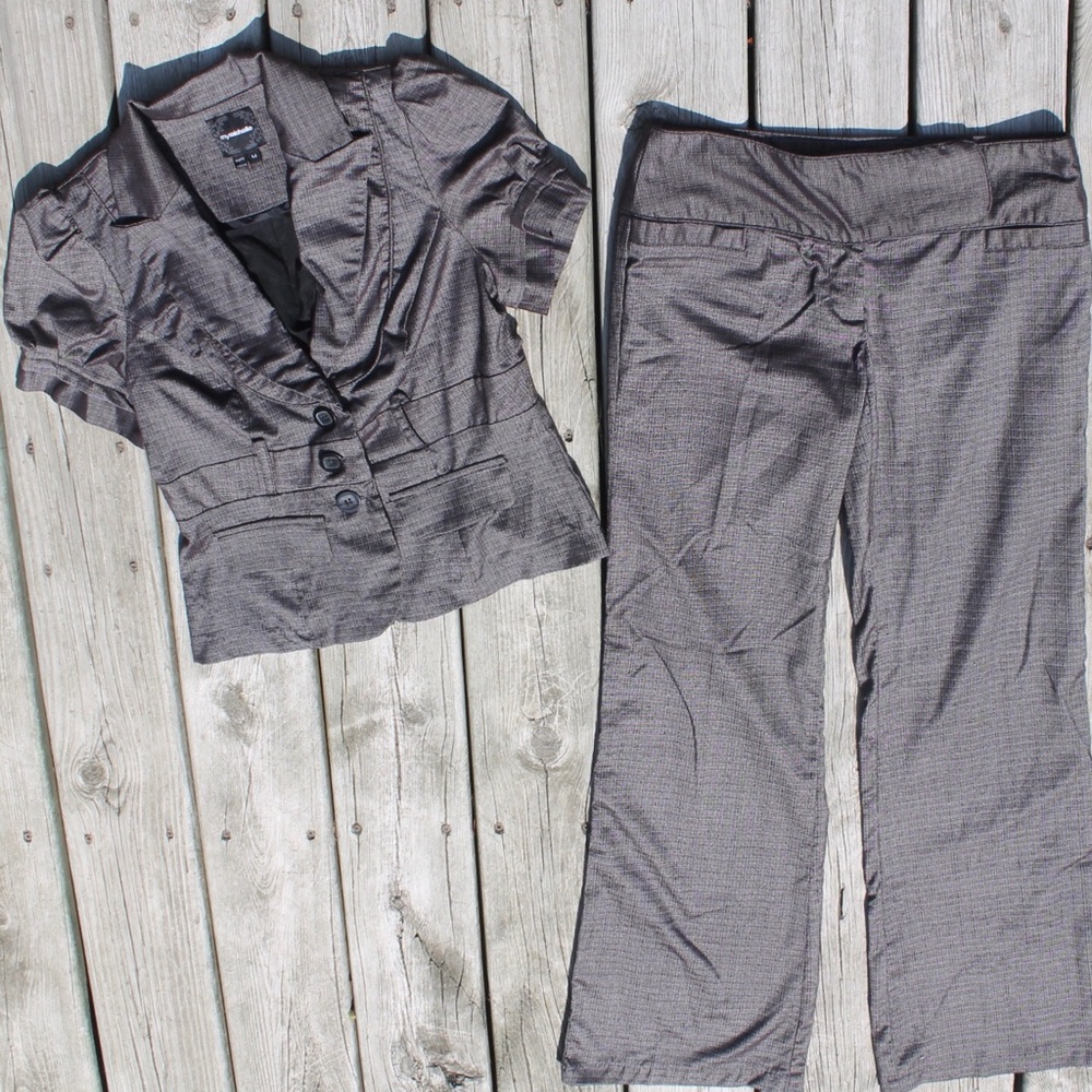 My Michelle Medium Brown Short Sleeve Pantsuit